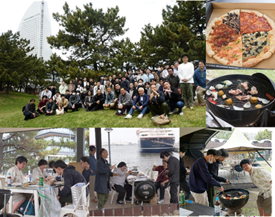 2026年バーベキュー 今年は横浜MMにて、恒例の親睦会BBQを開催しました! 横浜の海を望む絶好のロケーションのもと、社員一同が集まり、美味しい食事と賑やかな会話で大いに盛り上がりました。炭火で焼いた肉や野菜はもちろん、ピザも登場し、皆で囲むテーブルには笑顔があふれていました。 普段なかなかゆっくり話せないメンバーとも交流を深めることができ、チームの絆をさらに強める素晴らしい一日となりました。 来年もまた皆で集まれることを楽しみにしています!